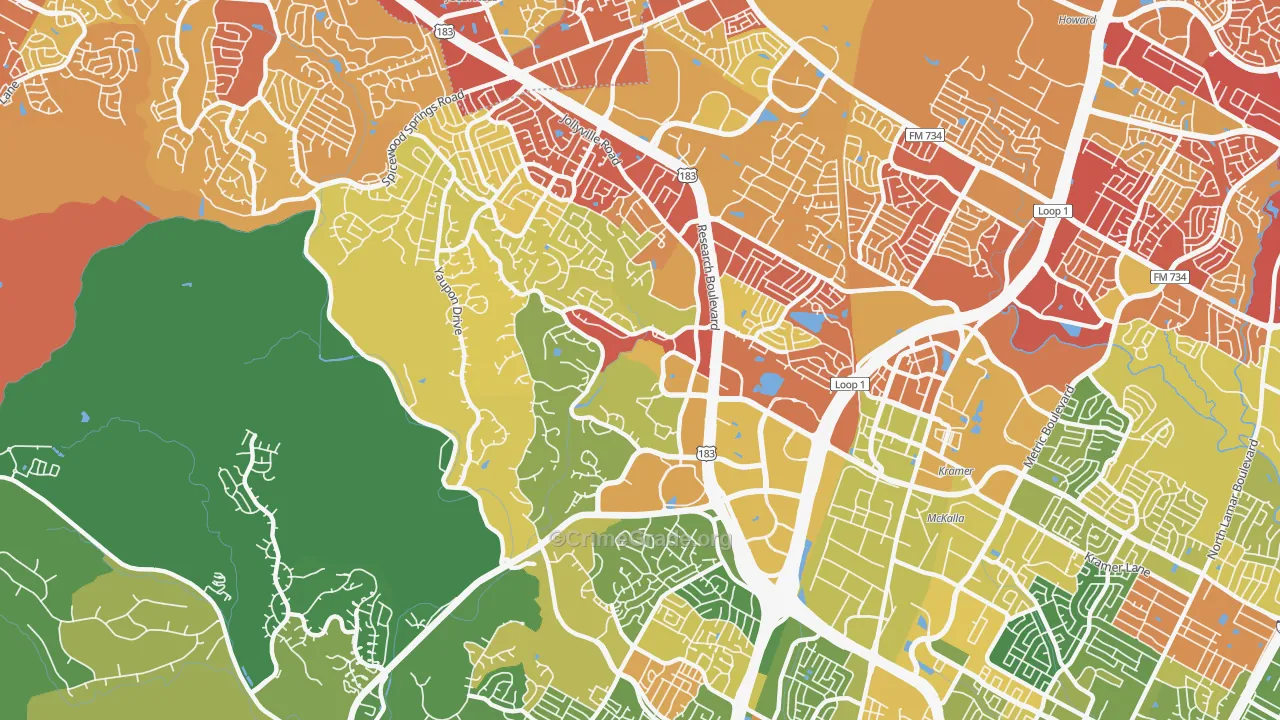 78759, TX Map of Drug-Related Crime Rates