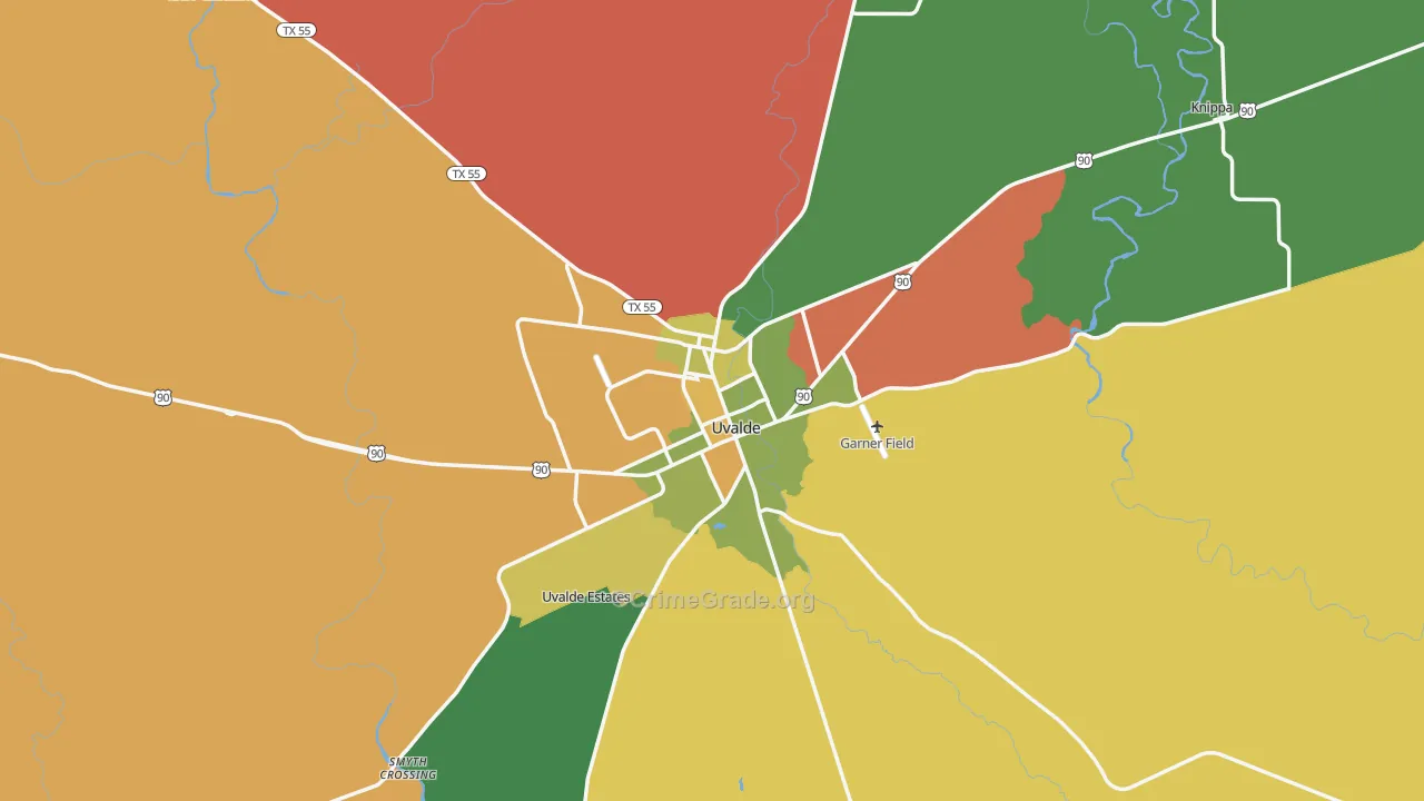 78801, TX Map of Drug-Related Crime Rates