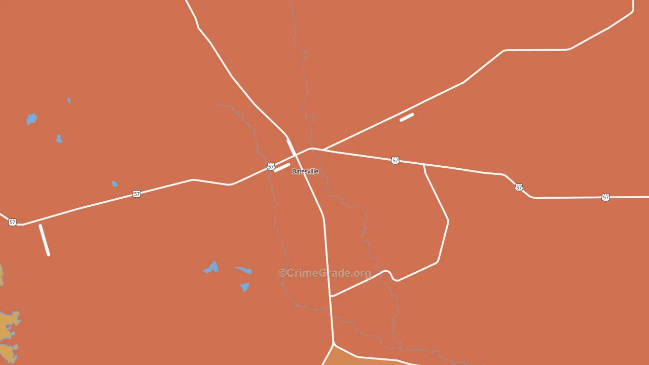 78829, TX Map of Drug-Related Crime Rates