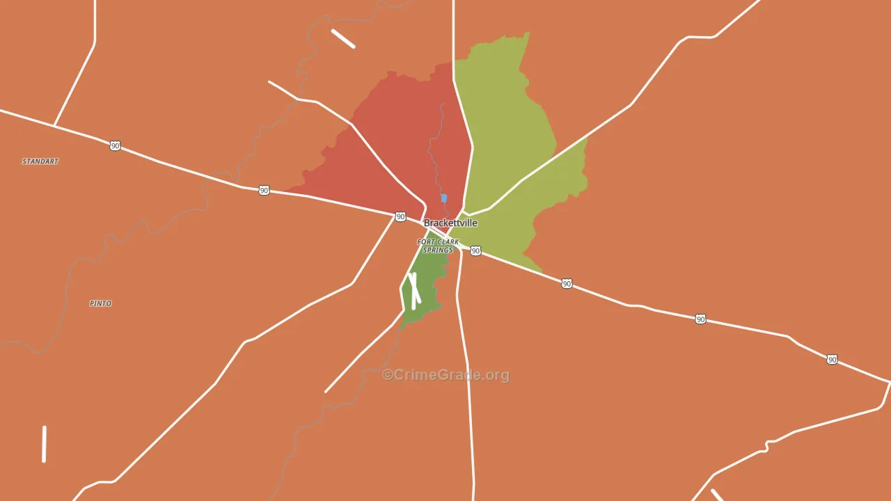 78832, TX Map of Drug-Related Crime Rates
