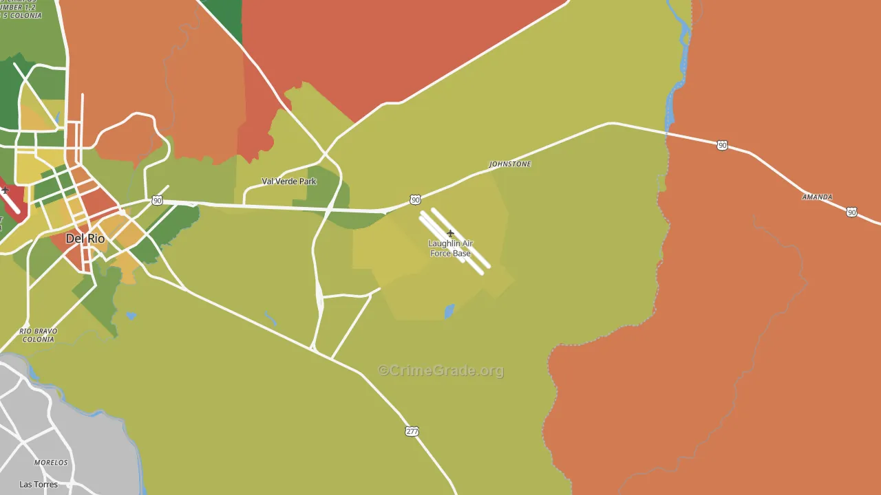 78843, TX Map of Drug-Related Crime Rates