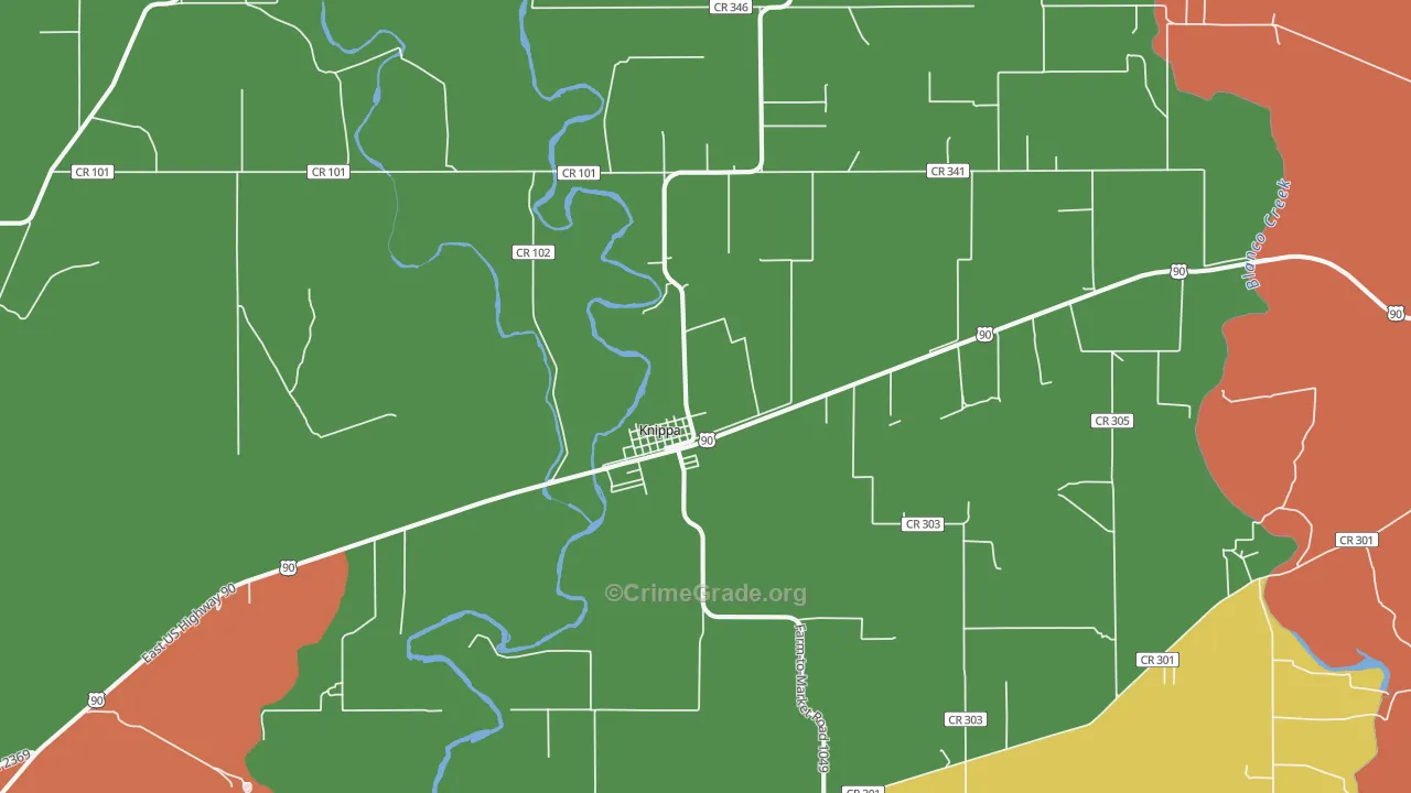 78870, TX Map of Drug-Related Crime Rates