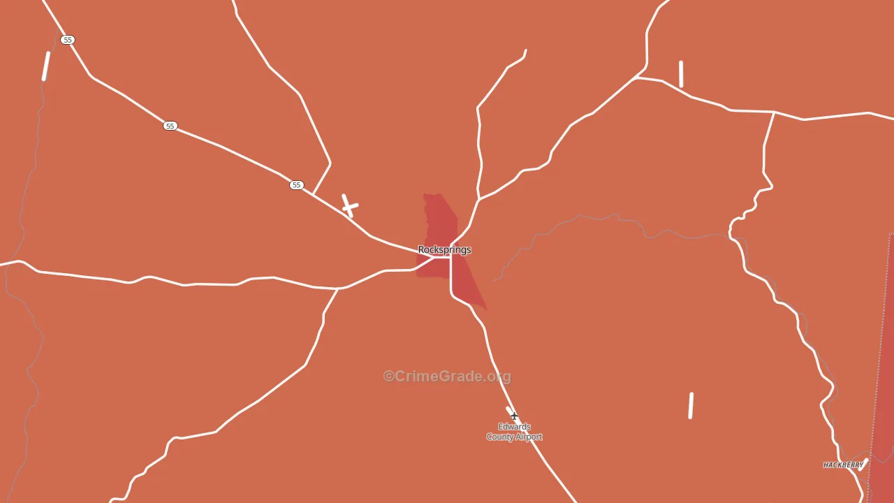 78880, TX Map of Drug-Related Crime Rates