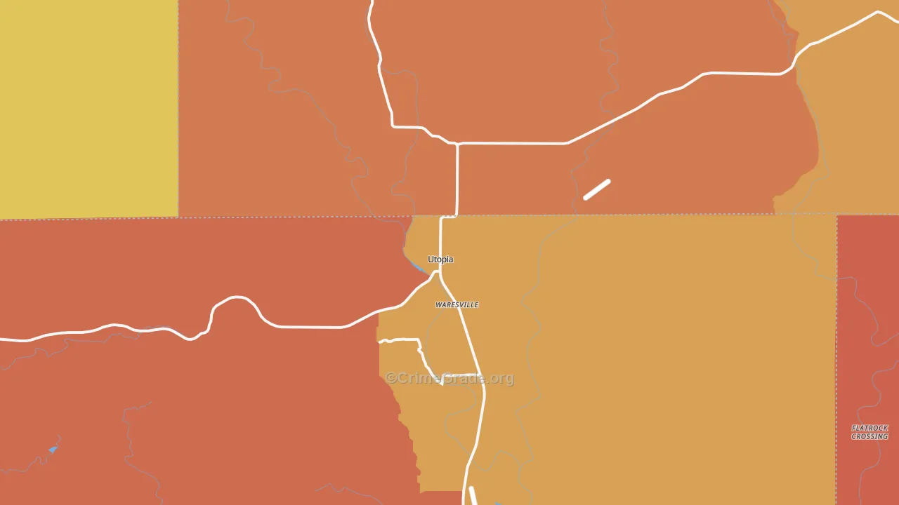 78884, TX Map of Drug-Related Crime Rates