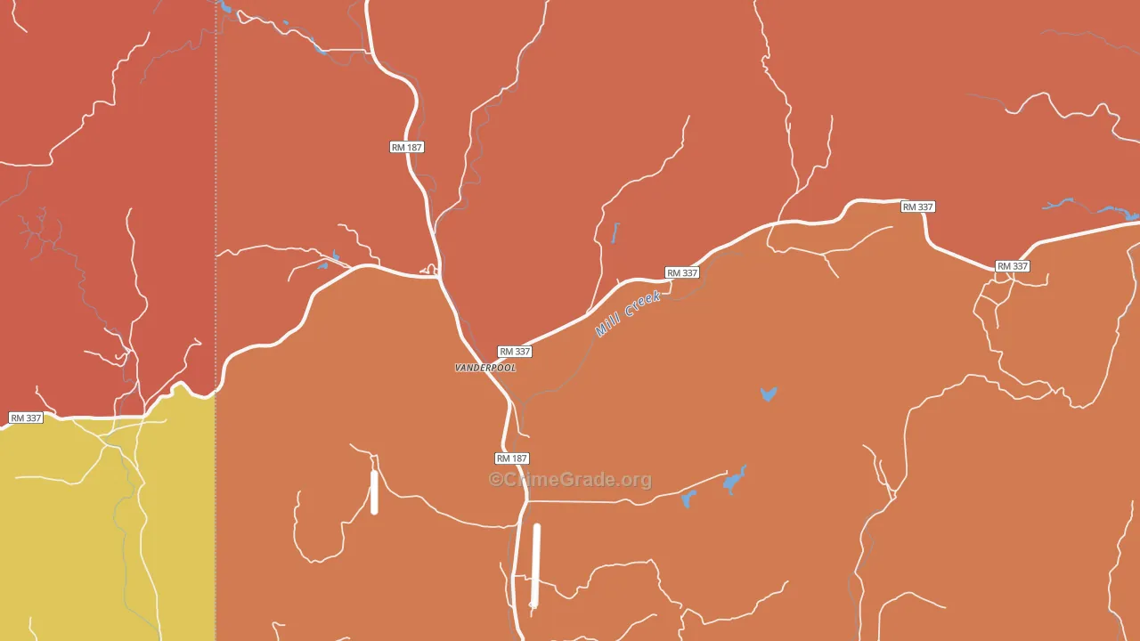 78885, TX Map of Drug-Related Crime Rates