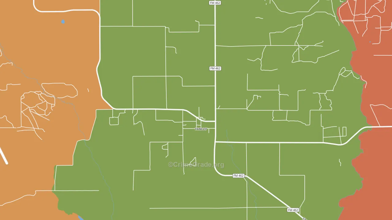 78886, TX Map of Drug-Related Crime Rates