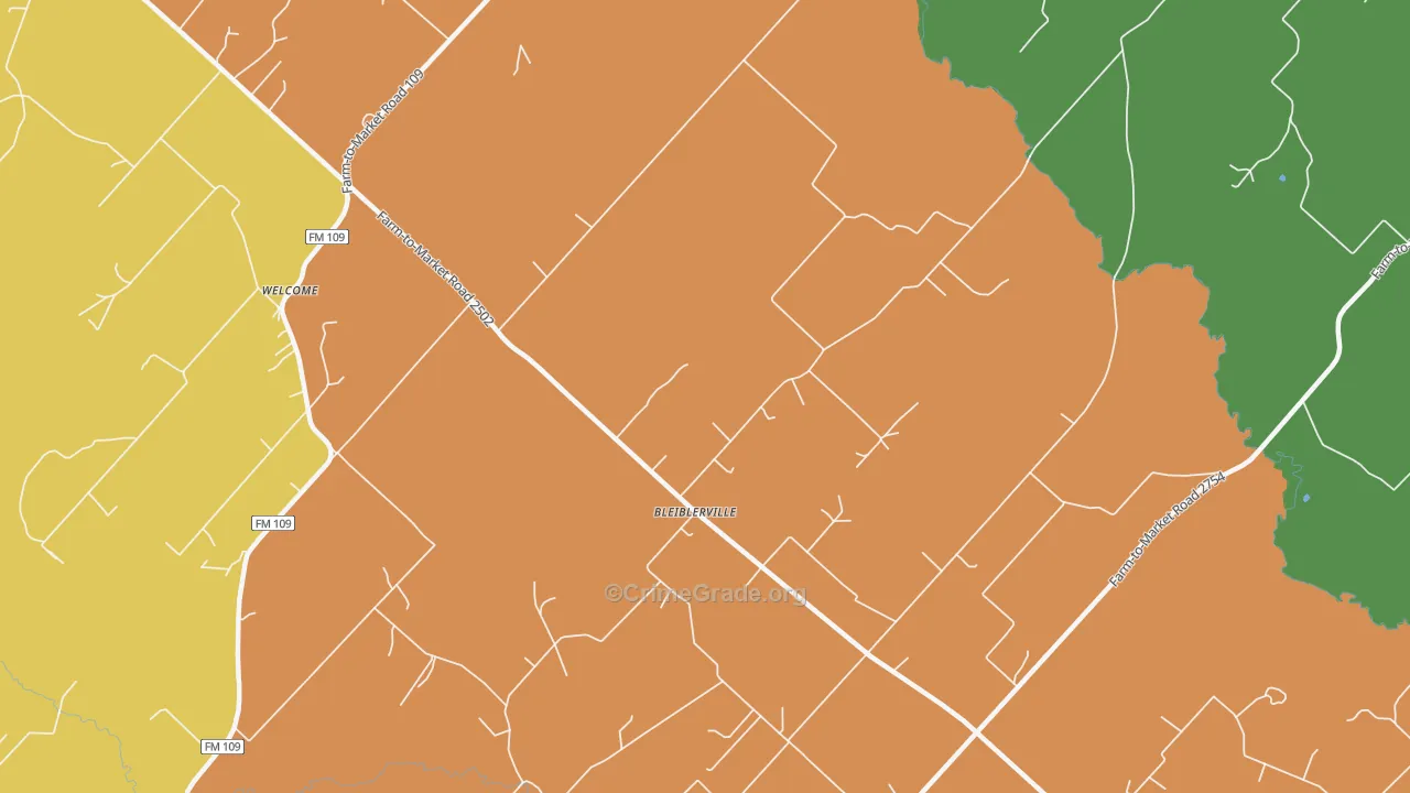 78931, TX Map of Drug-Related Crime Rates