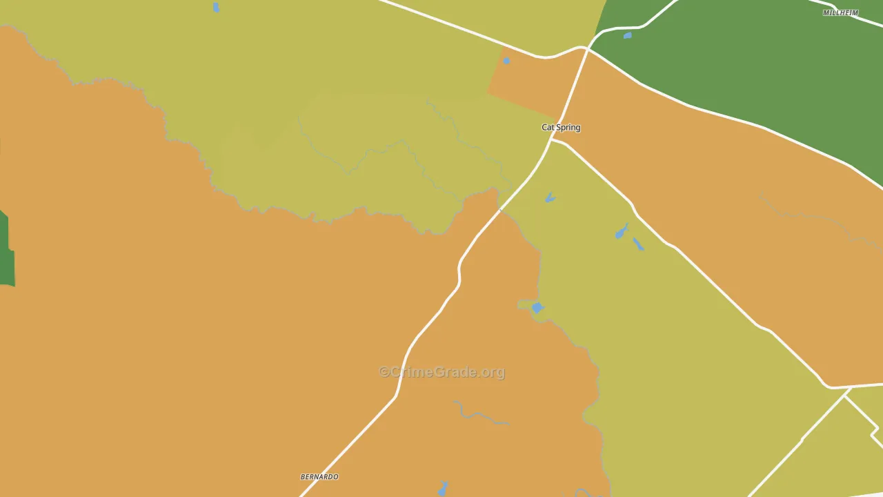 78933, TX Map of Drug-Related Crime Rates