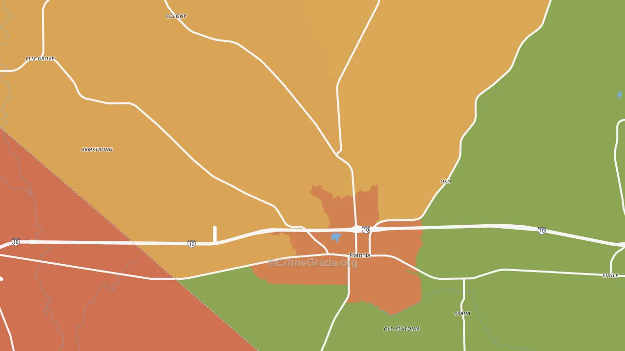 78941, TX Map of Drug-Related Crime Rates