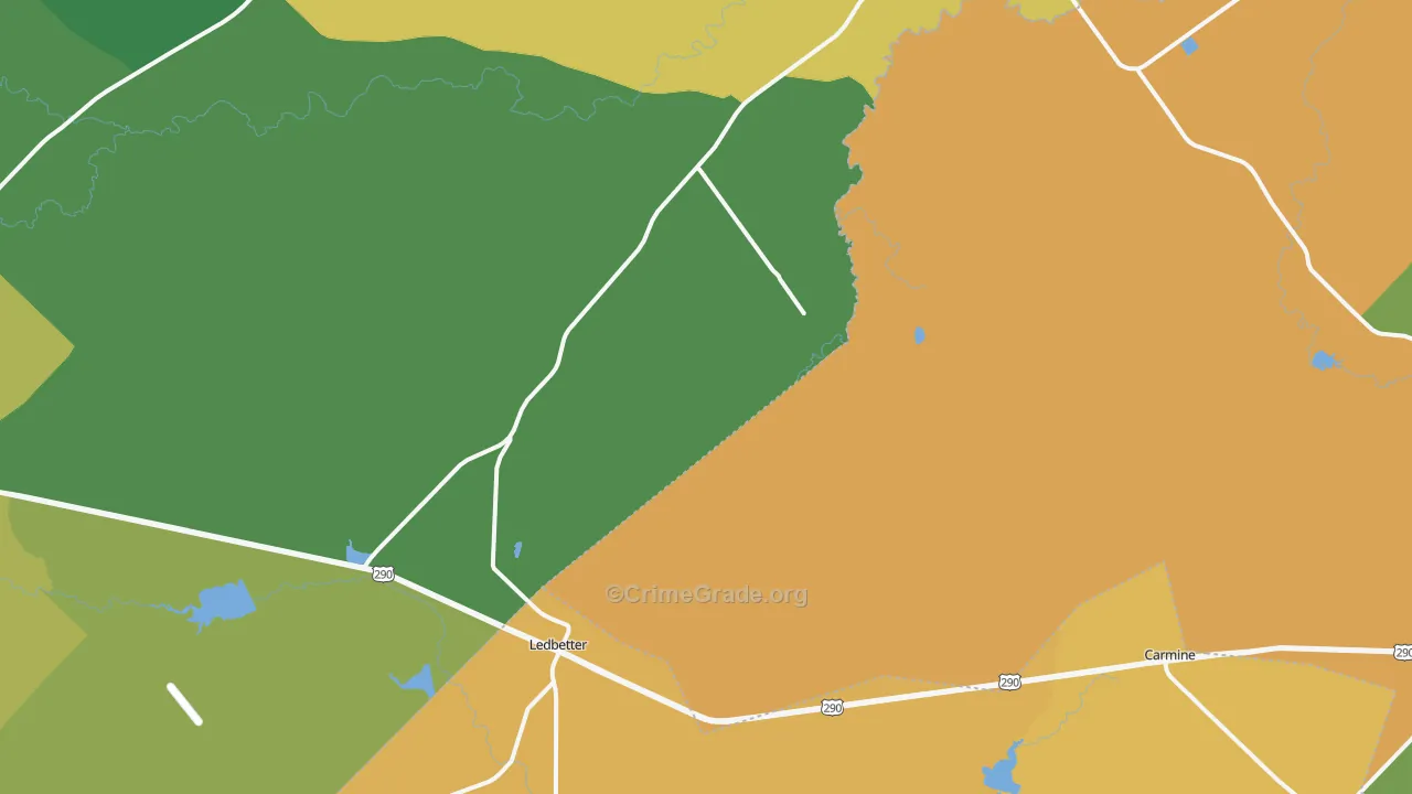 78946, TX Map of Drug-Related Crime Rates