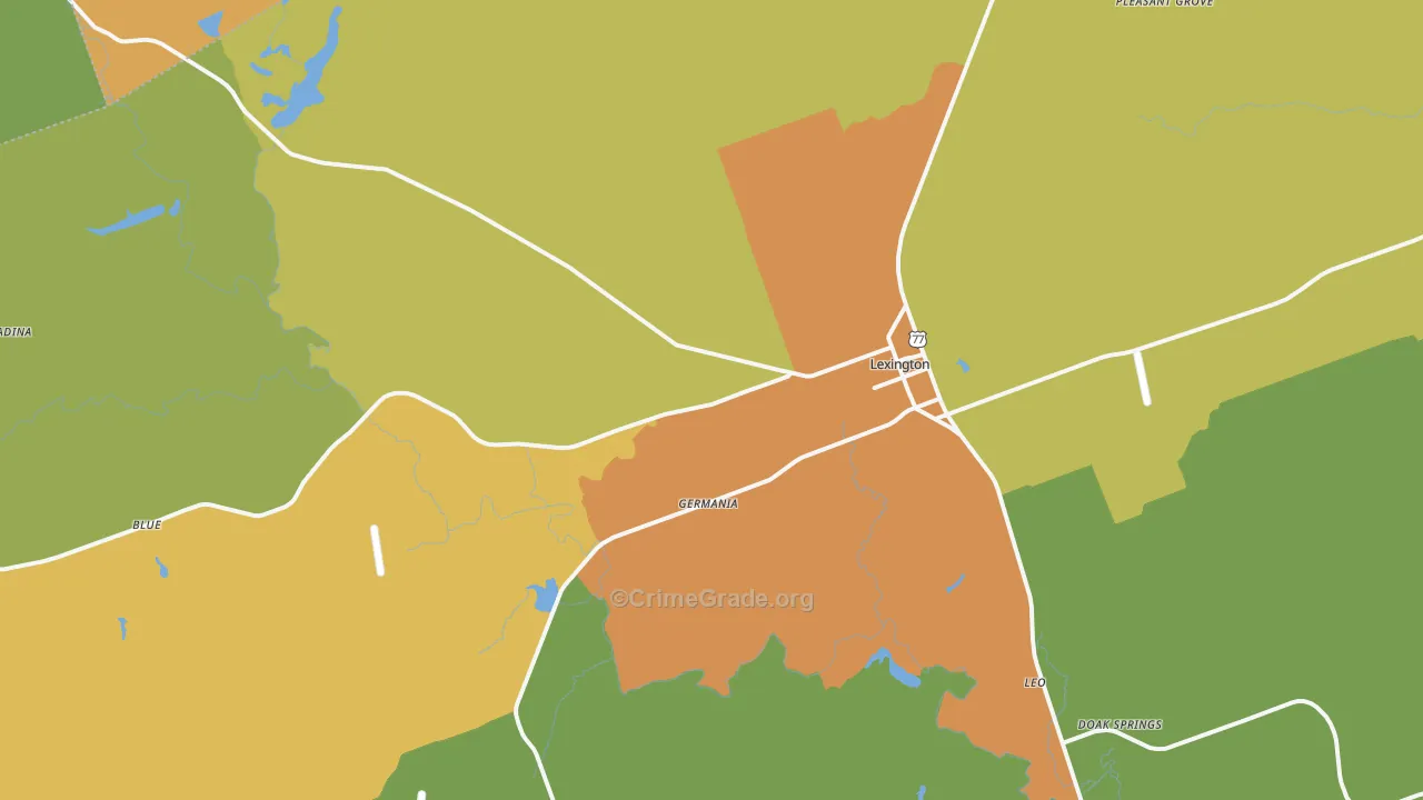 78947, TX Map of Drug-Related Crime Rates