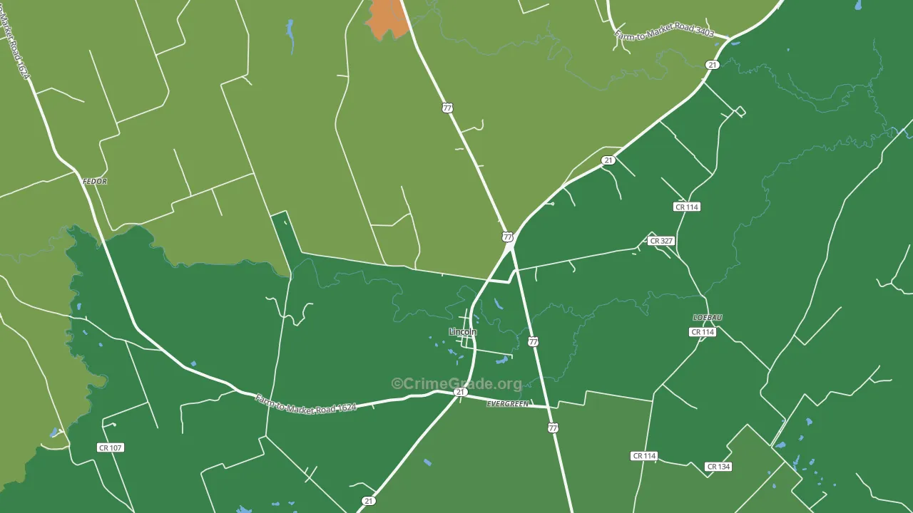 78948, TX Map of Drug-Related Crime Rates