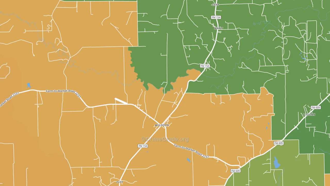 78949, TX Map of Drug-Related Crime Rates