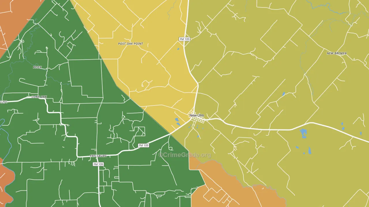 78950, TX Map of Drug-Related Crime Rates