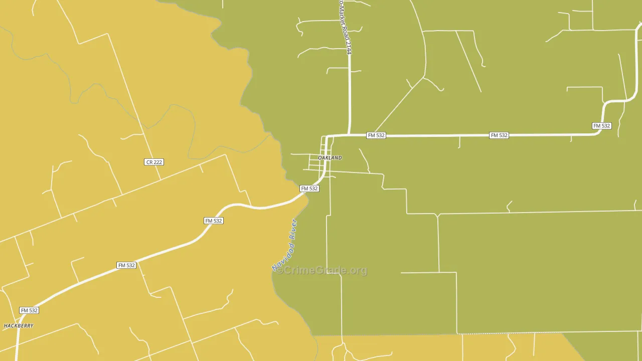 78951, TX Map of Drug-Related Crime Rates
