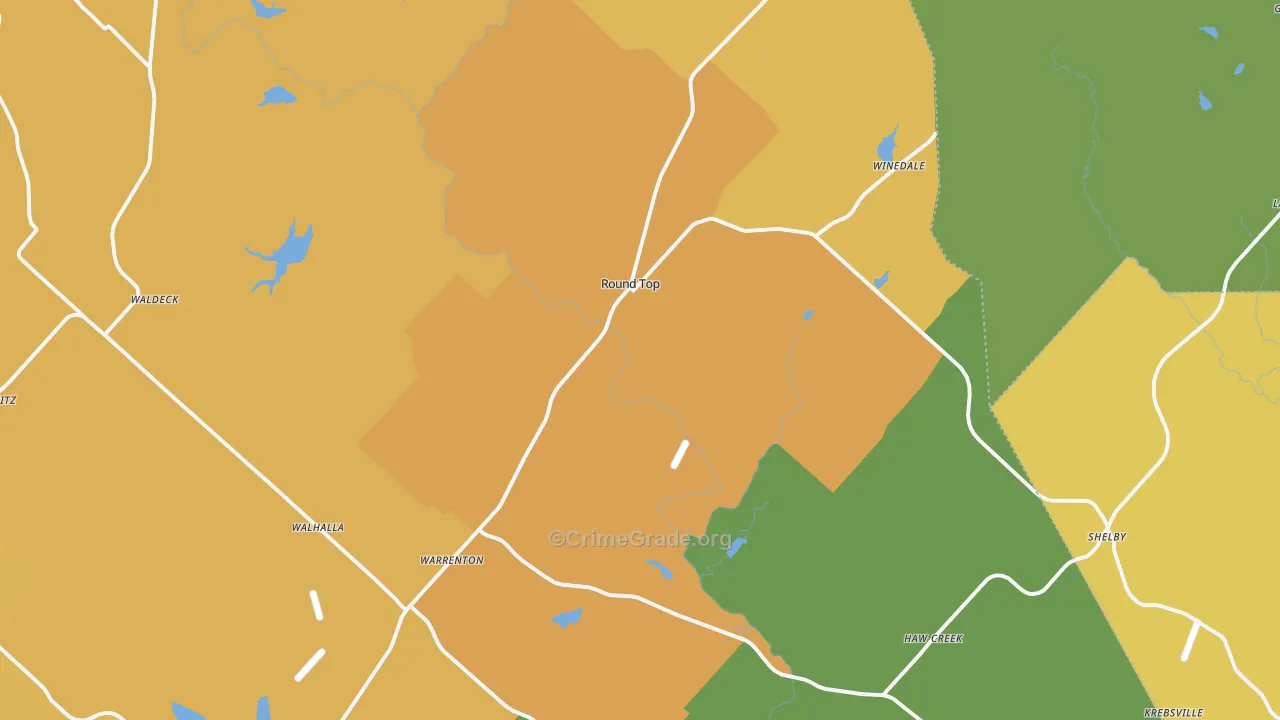 78954, TX Map of Drug-Related Crime Rates