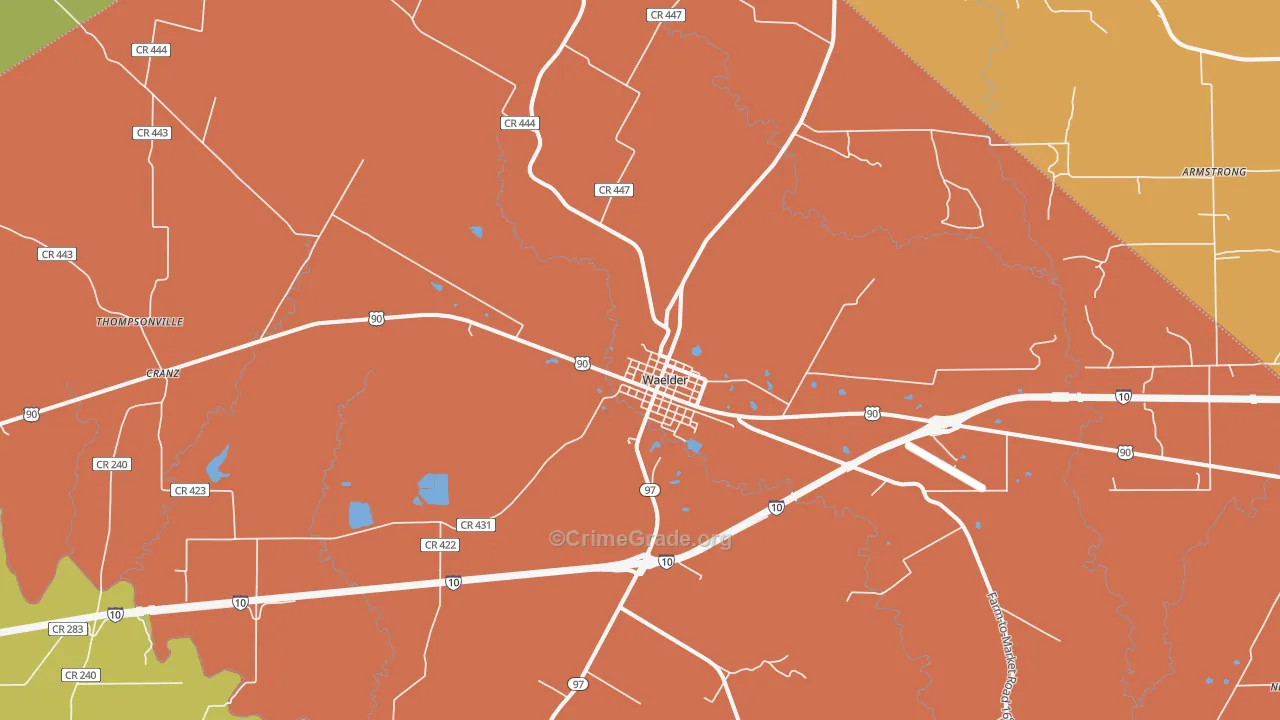 78959, TX Map of Drug-Related Crime Rates