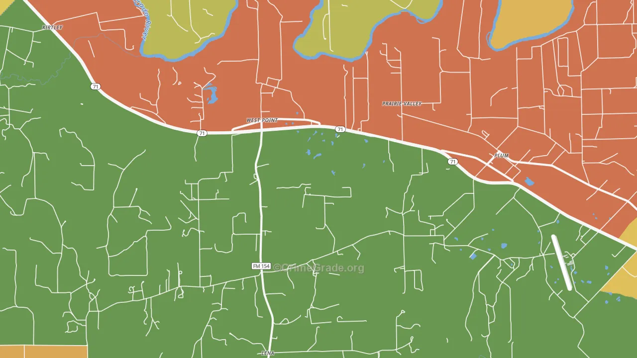 78963, TX Map of Drug-Related Crime Rates