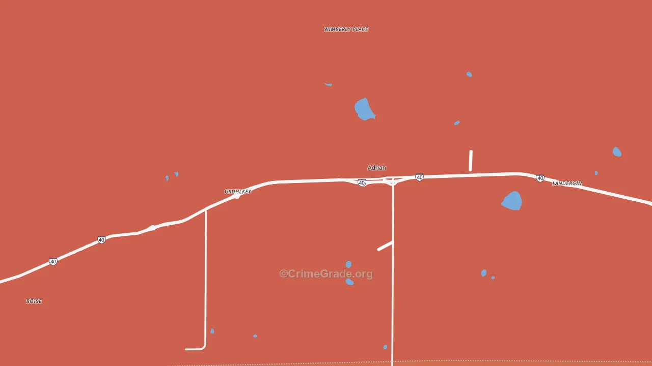 79001, TX Map of Drug-Related Crime Rates