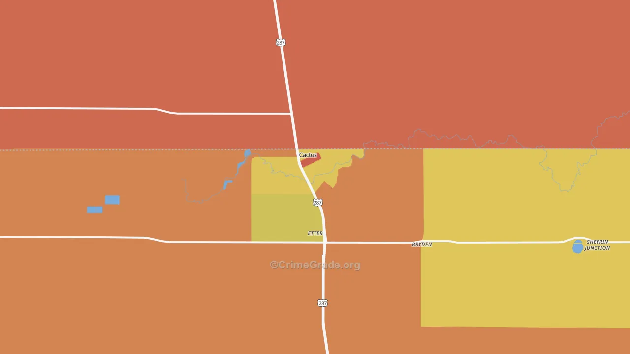 79013, TX Map of Drug-Related Crime Rates