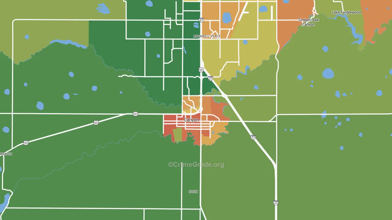 79015, TX Map of Drug-Related Crime Rates