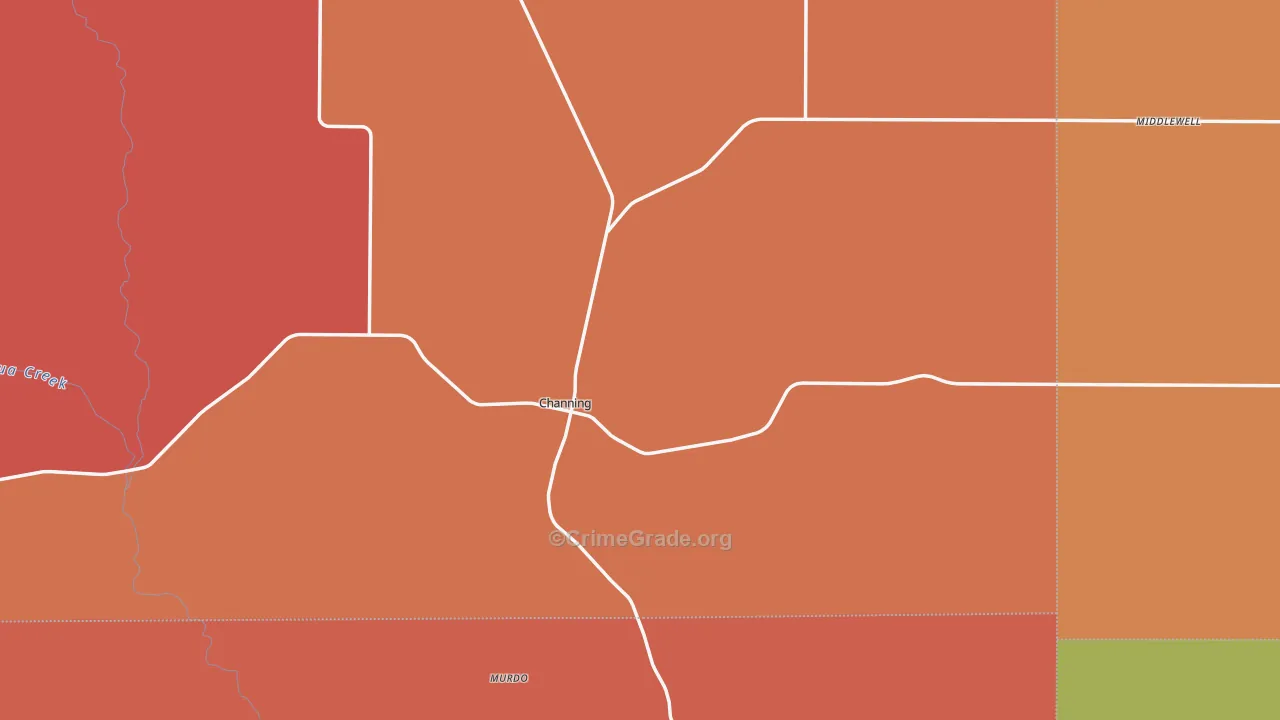79018, TX Map of Drug-Related Crime Rates