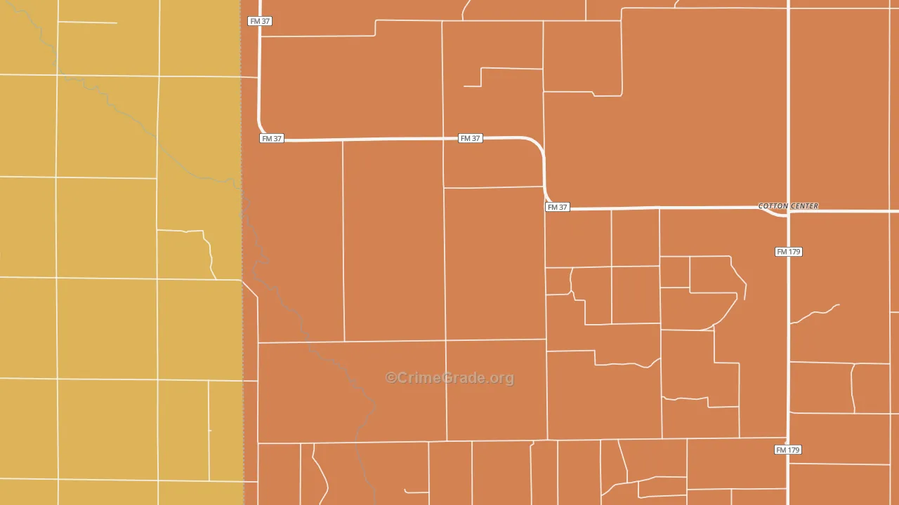 79021, TX Map of Drug-Related Crime Rates