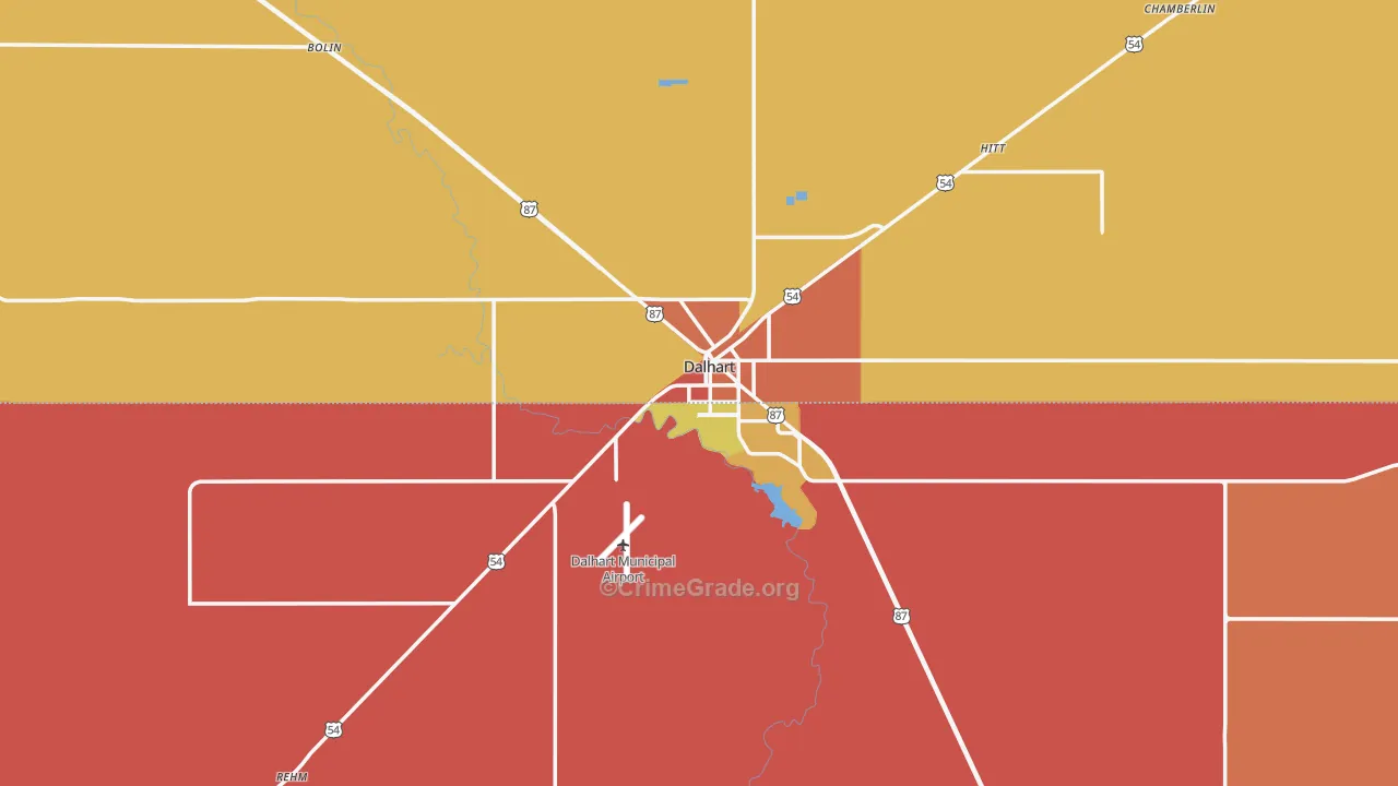 79022, TX Map of Drug-Related Crime Rates