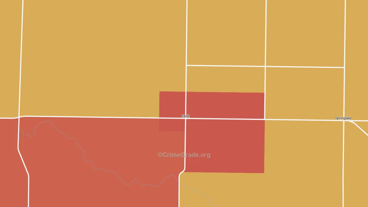 79031, TX Map of Drug-Related Crime Rates