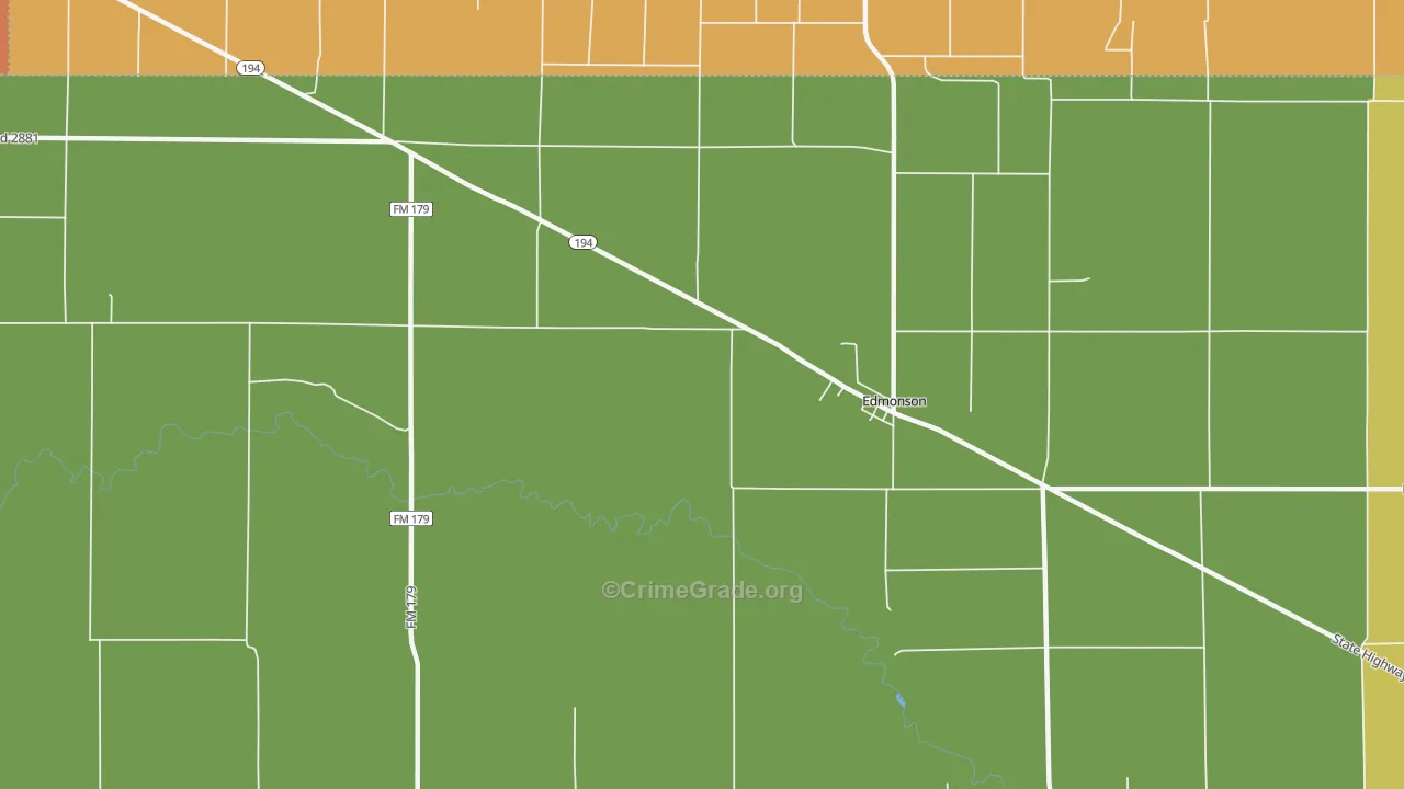 79032, TX Map of Drug-Related Crime Rates