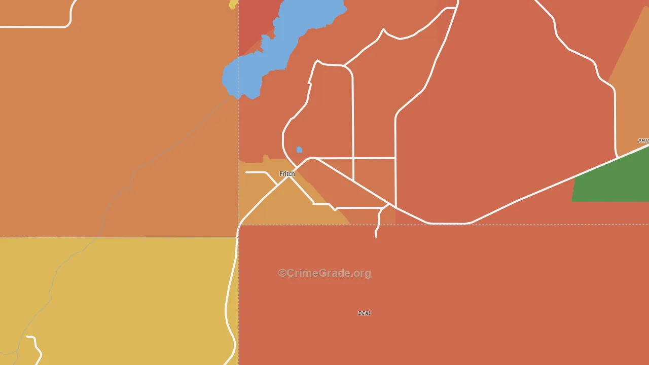 79036, TX Map of Drug-Related Crime Rates