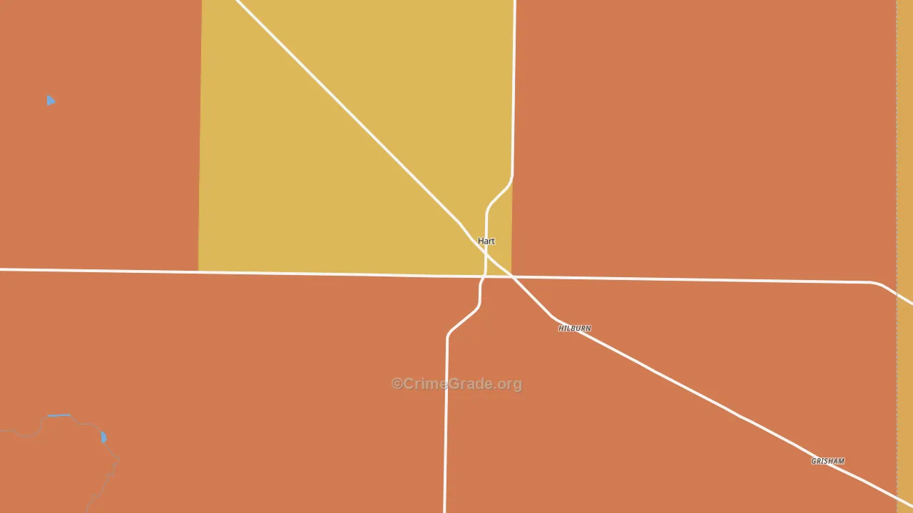79043, TX Map of Drug-Related Crime Rates