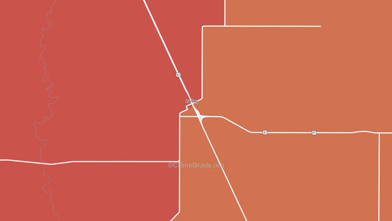 79044, TX Map of Drug-Related Crime Rates