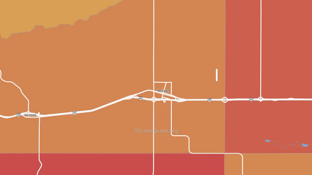 79057, TX Map of Drug-Related Crime Rates