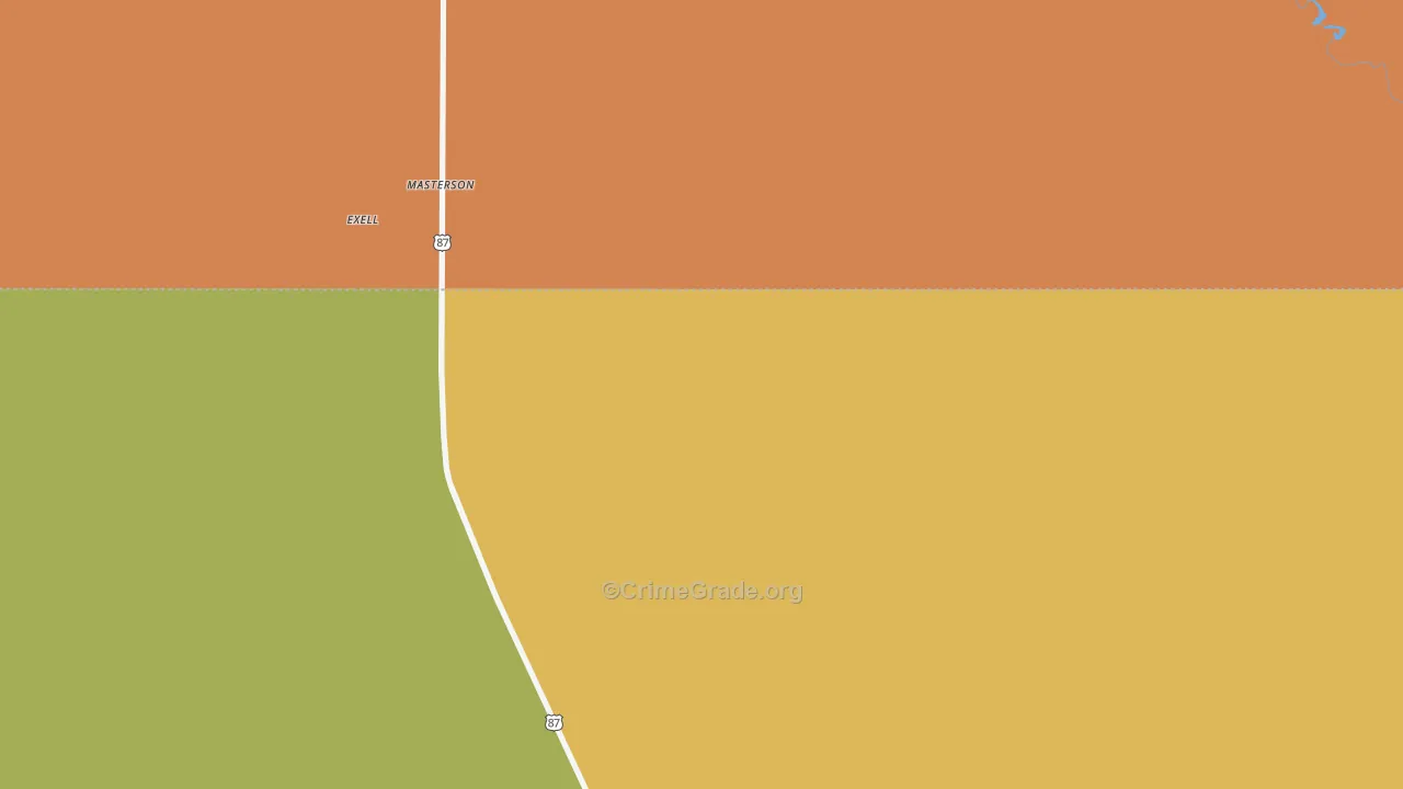 79058, TX Map of Drug-Related Crime Rates