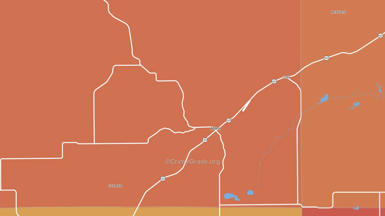 79059, TX Map of Drug-Related Crime Rates