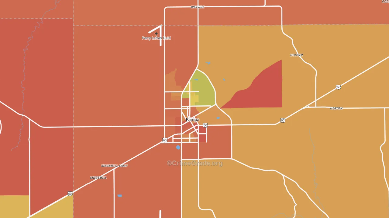 79065, TX Map of Drug-Related Crime Rates