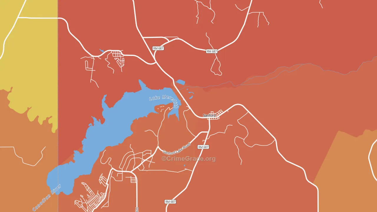79078, TX Map of Drug-Related Crime Rates