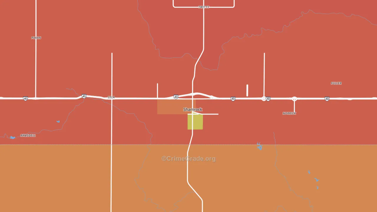 79079, TX Map of Drug-Related Crime Rates