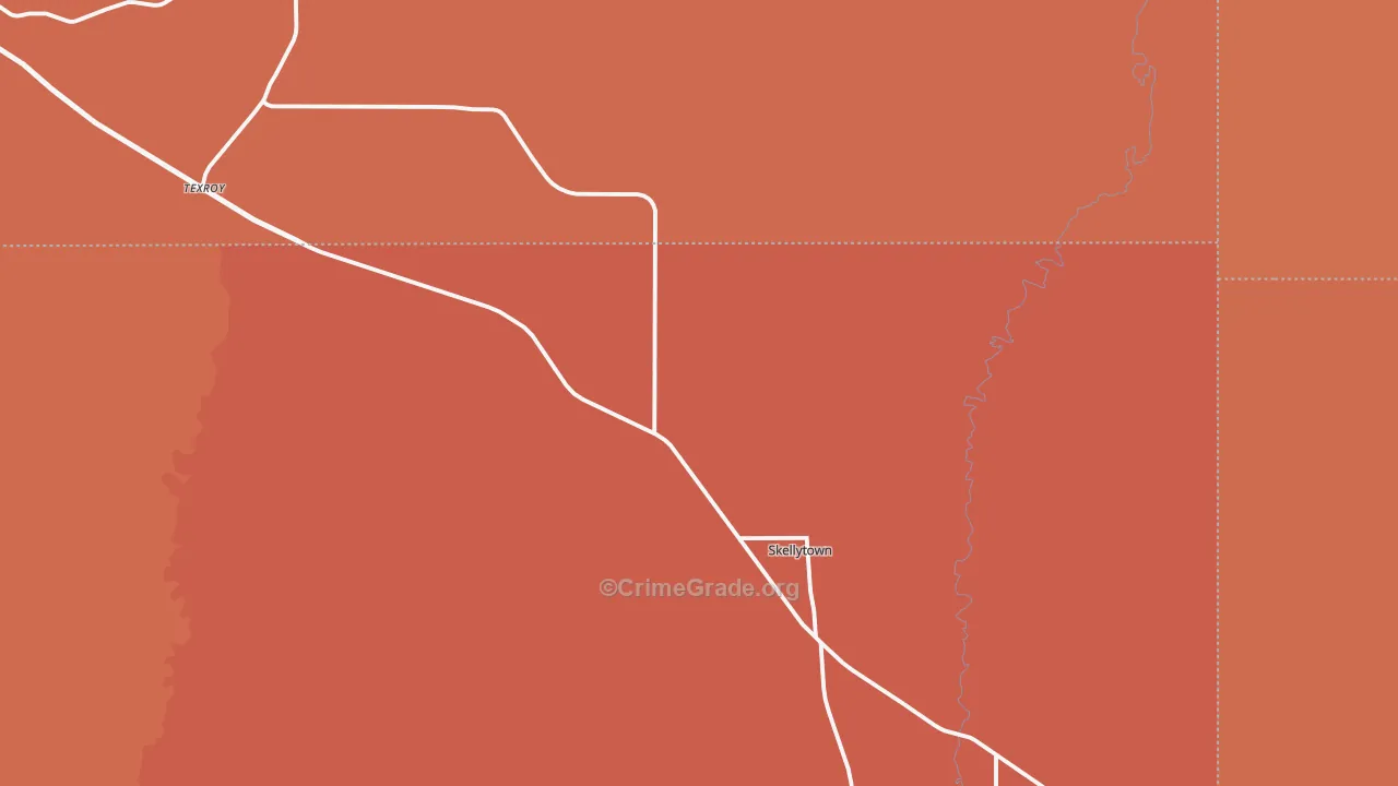 79080, TX Map of Drug-Related Crime Rates