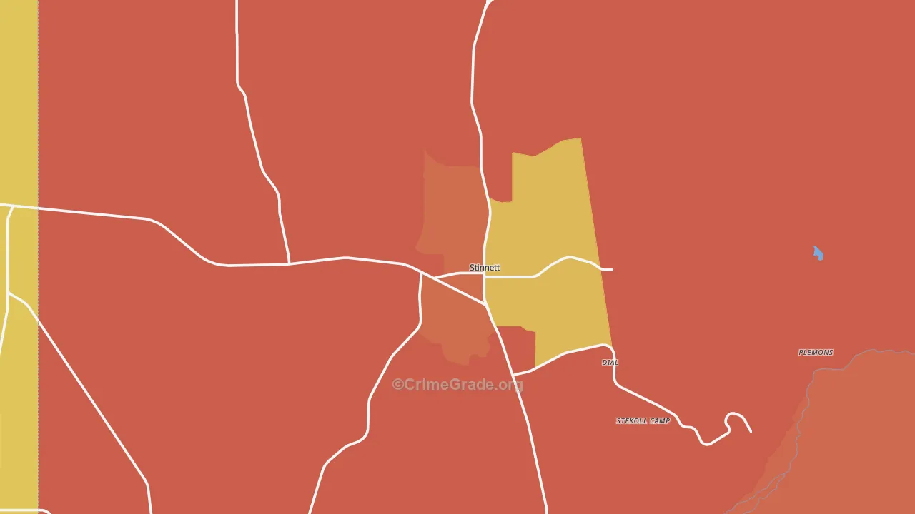 79083, TX Map of Drug-Related Crime Rates