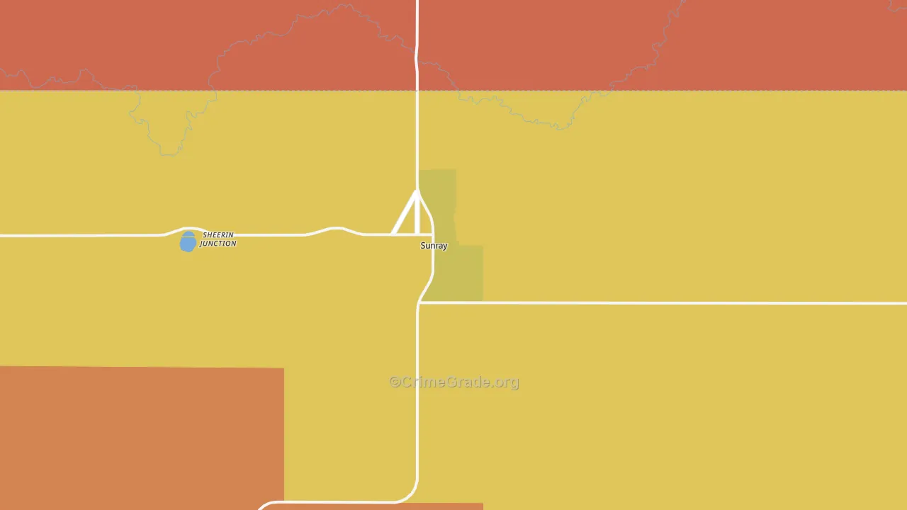 79086, TX Map of Drug-Related Crime Rates