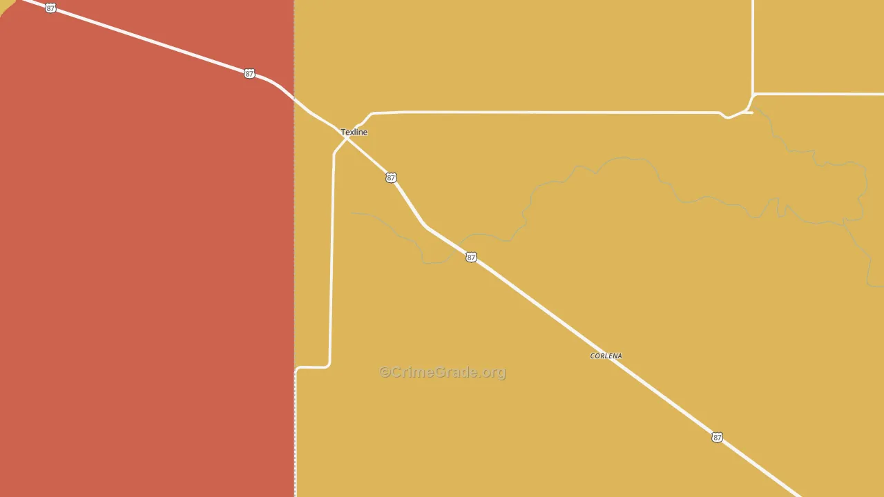 79087, TX Map of Drug-Related Crime Rates