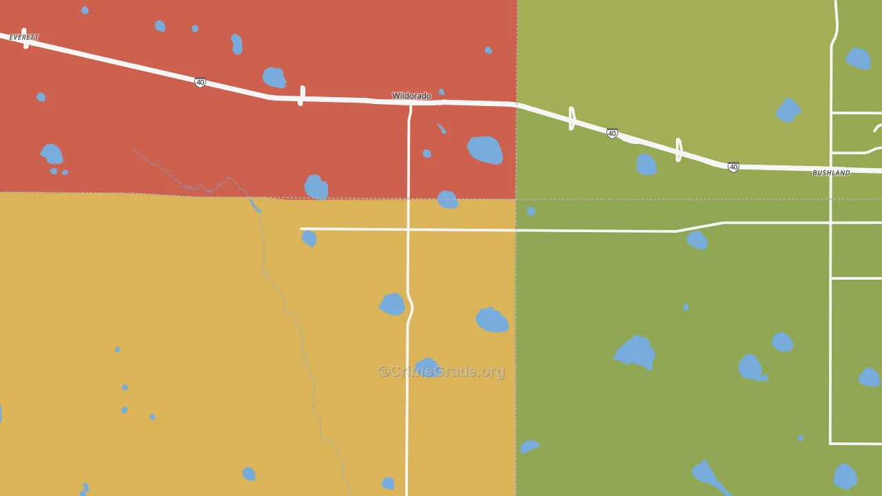 79098, TX Map of Drug-Related Crime Rates