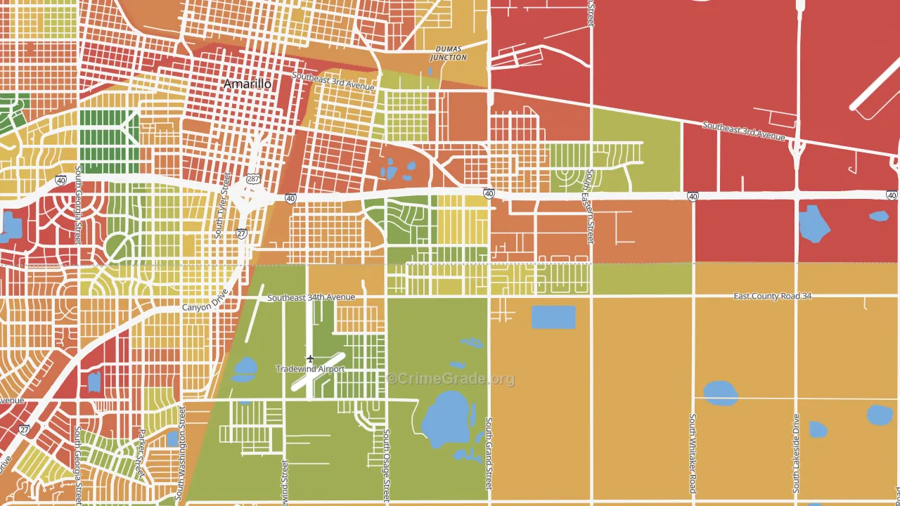 79103, TX Map of Drug-Related Crime Rates