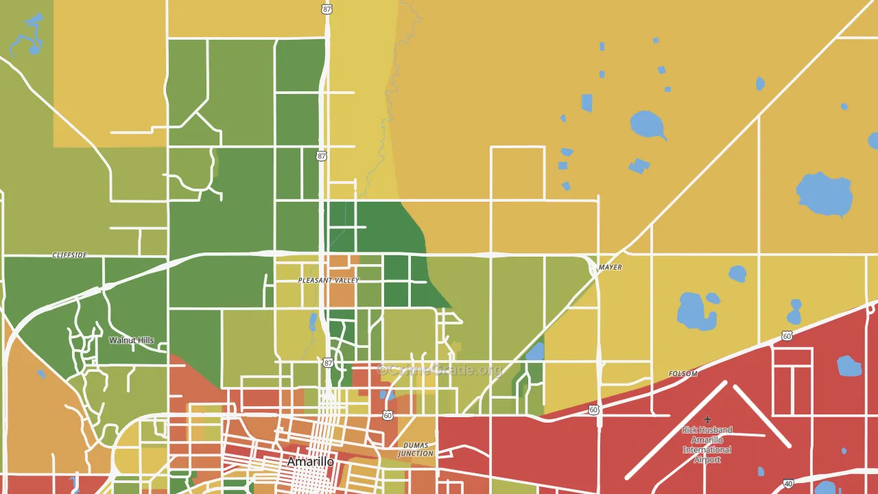 79108, TX Map of Drug-Related Crime Rates