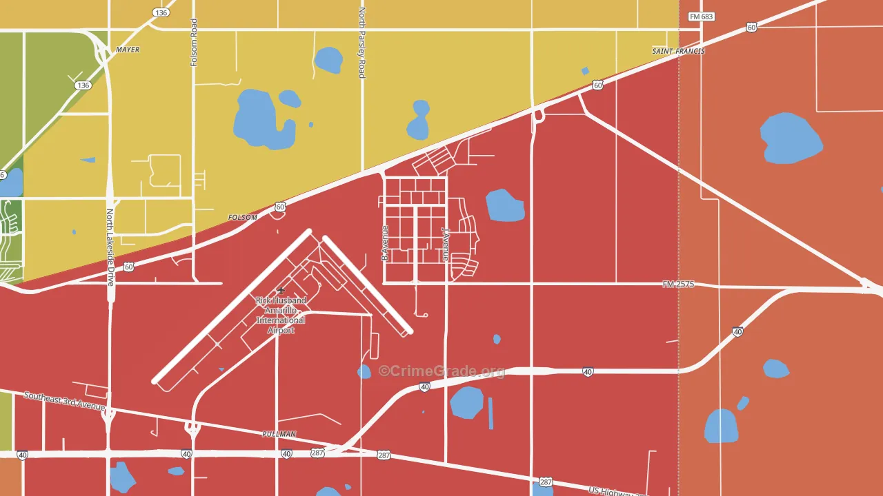 79111, TX Map of Drug-Related Crime Rates