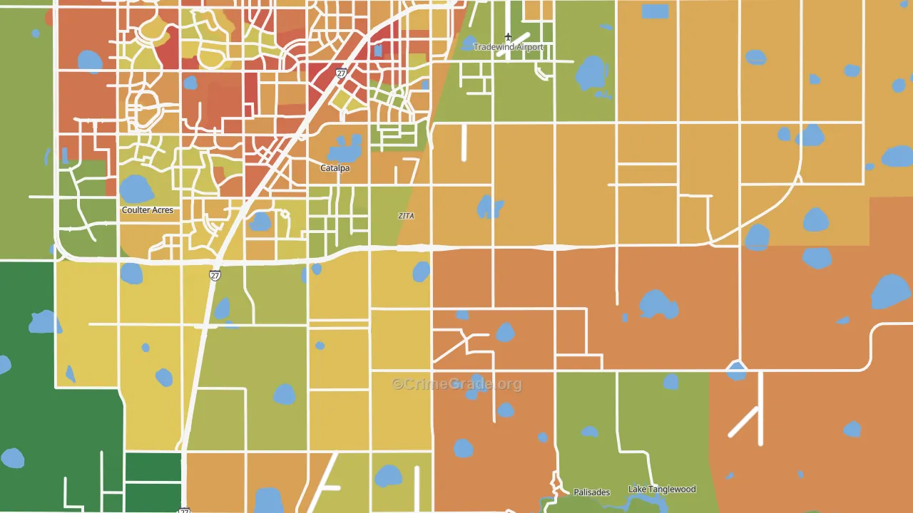 79118, TX Map of Drug-Related Crime Rates