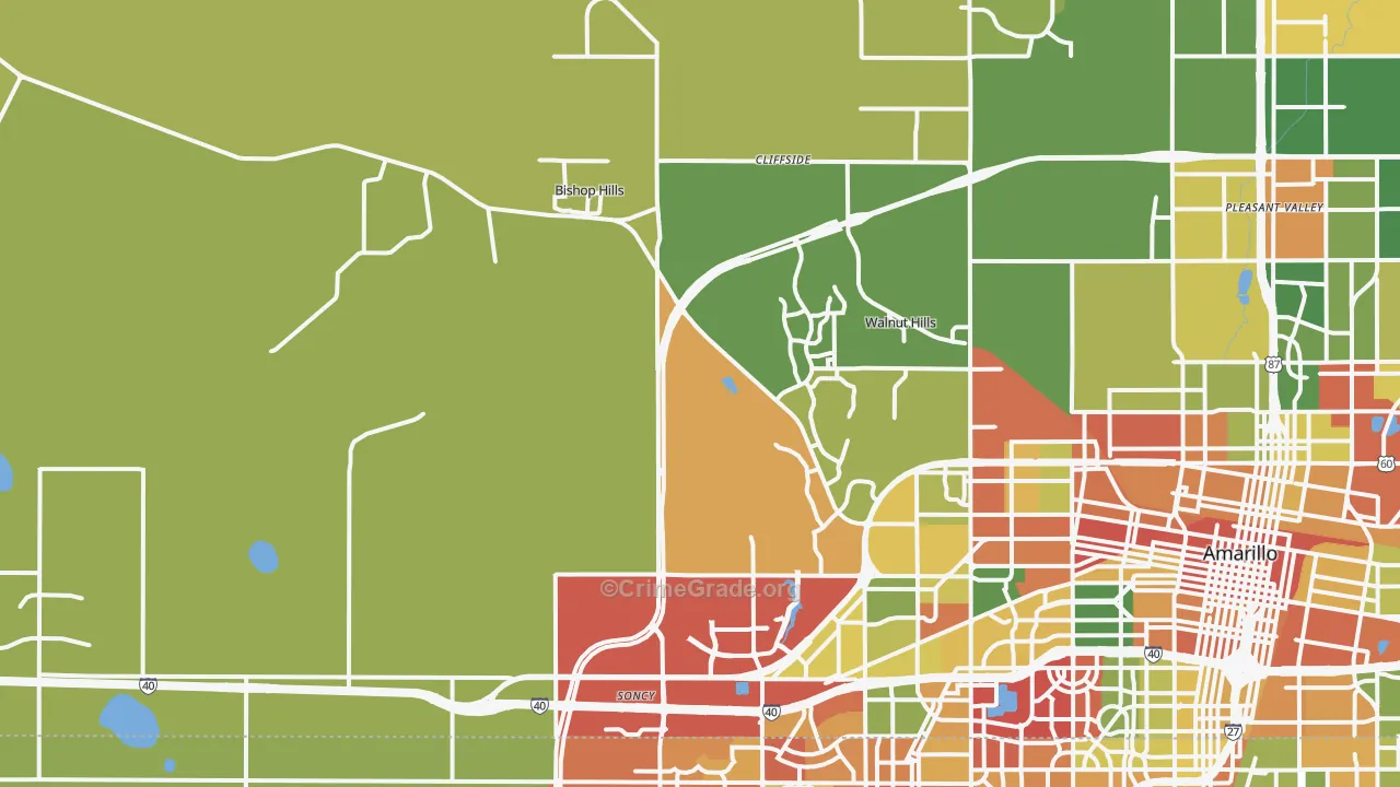 79124, TX Map of Drug-Related Crime Rates