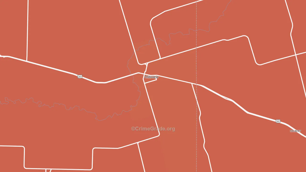 79225, TX Map of Drug-Related Crime Rates